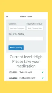 Glucose Diabetes Tracker screenshot 2