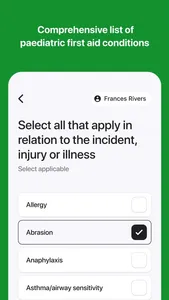 First aid forms screenshot 3