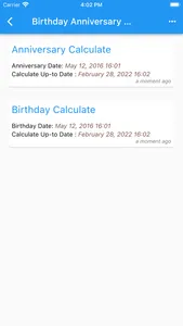 Birthday Anniversary Calc screenshot 2