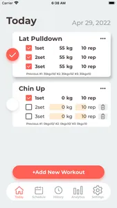 Today's Workout screenshot 0