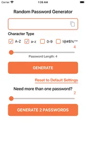 Random Password Generator App screenshot 1