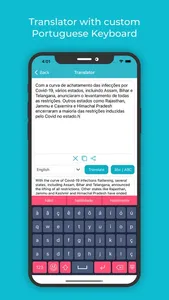 Portuguese Keyboard: Translatr screenshot 2