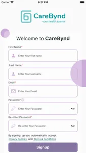 CareBynd - My Health Journal screenshot 1