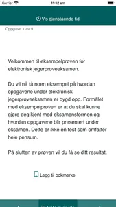 Jegerprøveeksamen screenshot 1