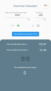 Overtime Calculator plus screenshot 1