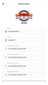 Hunter Driver App screenshot 4