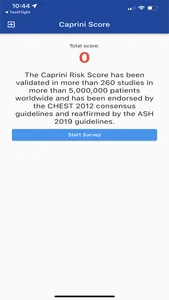 v-WIN Caprini score screenshot 3