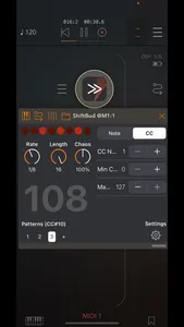 ShiftBud Generative MIDI AUv3 screenshot 1