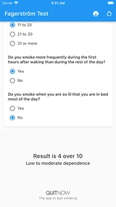 Fagerstrom Test screenshot 1