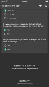 Fagerstrom Test screenshot 3