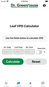 Dr. Greenhouse VPD Calculator screenshot 1