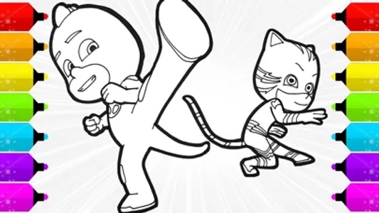 Pj Heroes Coloring Book screenshot 2