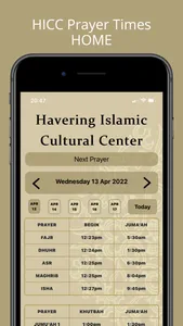 HICC Prayer Times screenshot 0