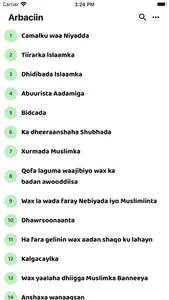 Arbaciin Nawawi Af Somali screenshot 0