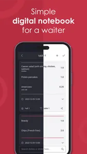 Waiter notebook app WaiterBolt screenshot 0