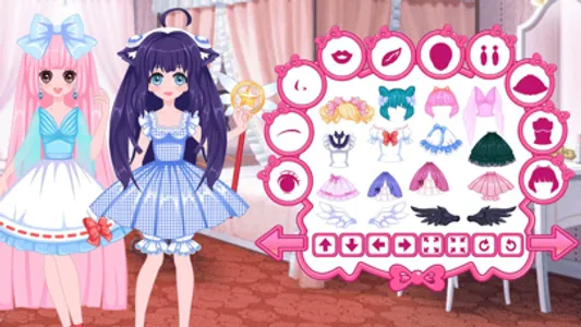 Anime dress up avatar game screenshot 1