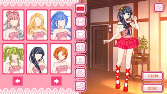 Anime dress up avatar game screenshot 9