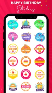 Animated Birthday Stickers! screenshot 1