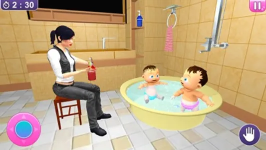 Newborn Twin Baby Mom Games 3D screenshot 2