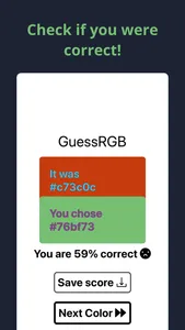 GuessRGB: Guess the Color screenshot 2