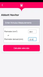 TAVR Sizing App screenshot 1