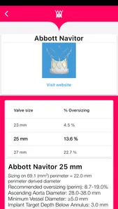 TAVR Sizing App screenshot 2