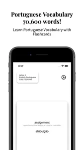 Portuguese Vocabulary screenshot 0