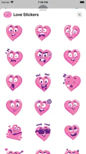 Cute Heart Stickers screenshot 0