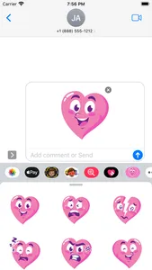 Cute Heart Stickers screenshot 1