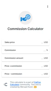 Commission Calculator - CalCon screenshot 0