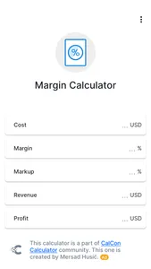 Margin Calculator - CalCon screenshot 0