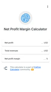 Net Profit Margin Calculator screenshot 0