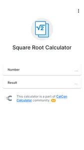 Square Root Calculator CalCon screenshot 0