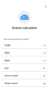 Gravel calculator - CalCon screenshot 0