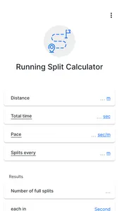 Running Split Calculator screenshot 0