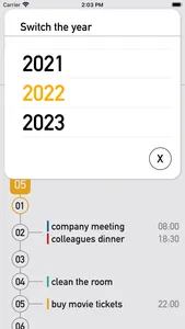 Linear Calendar screenshot 1