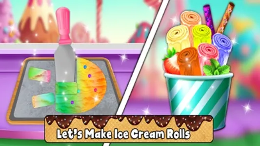 Colorful Ice Cream Roll screenshot 1