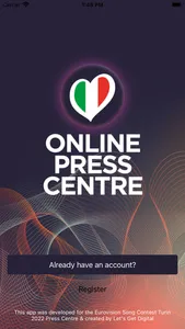 Online Press Centre ESC 2022 screenshot 0