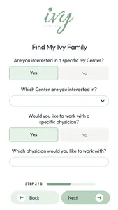 Ivy Fertility Patient Journey screenshot 1