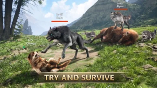 Wolf Game: Wild Animal Wars screenshot 1