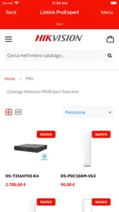 Listino ProExpert HikVision screenshot 2