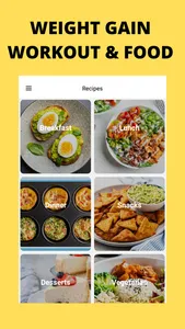 Weight Gain Workouts & Food screenshot 0