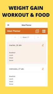 Weight Gain Workouts & Food screenshot 3