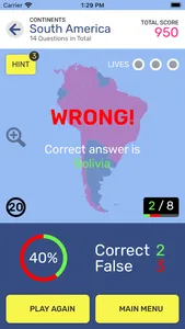 Map Quiz World Geography screenshot 3