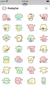 Pretty Cat Stickers pack screenshot 2