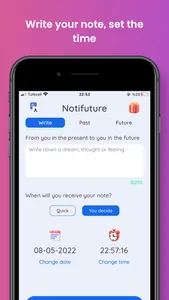 Notifuture: Write to Future screenshot 1