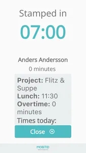 Mobitid Time Clock screenshot 2