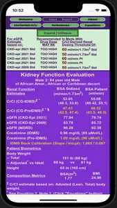 eGFR 3D Calculator III screenshot 1