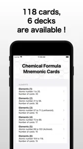 Chemical Formula Mnemonic Card screenshot 0