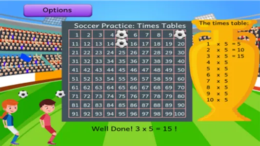 Soccer Times Tables Lite screenshot 0